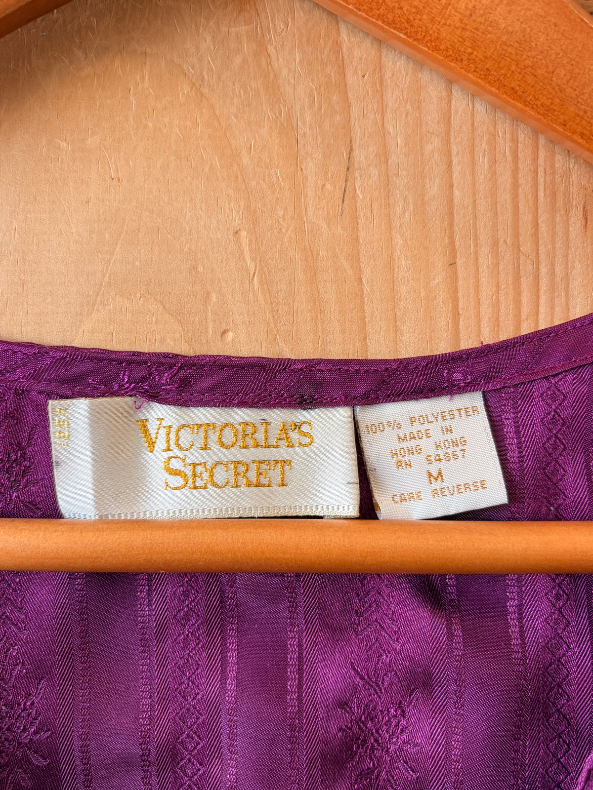 Vtg Victoria’s Secret Gold Label Purple Sleep Set : M