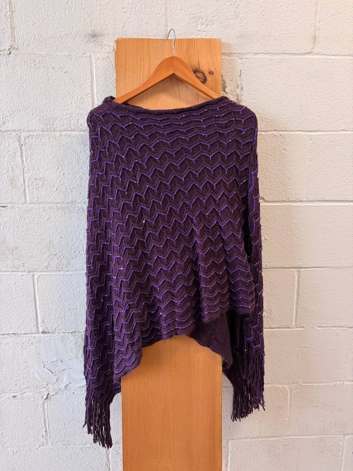 Sparkly Purple Poncho