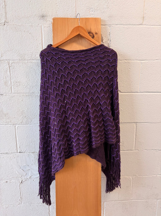 Sparkly Purple Poncho
