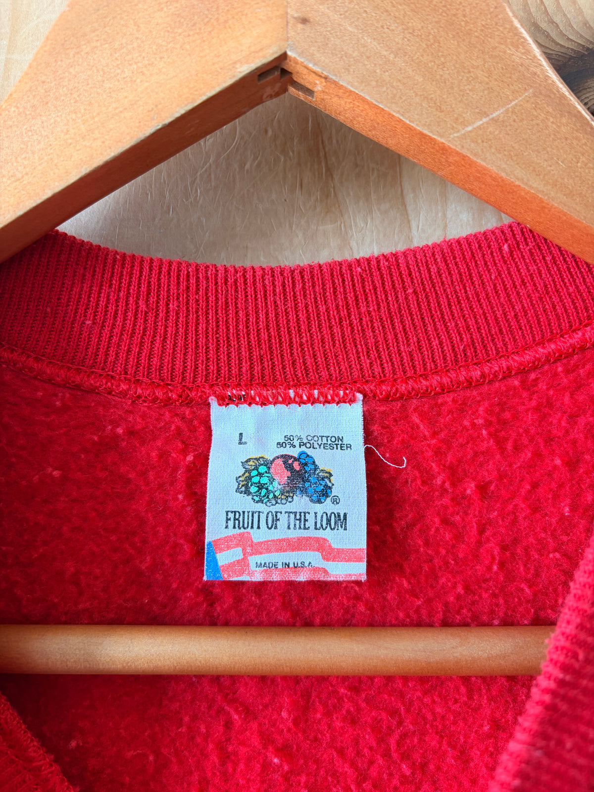 Vtg Christmas Teddy Bear Crewneck : L