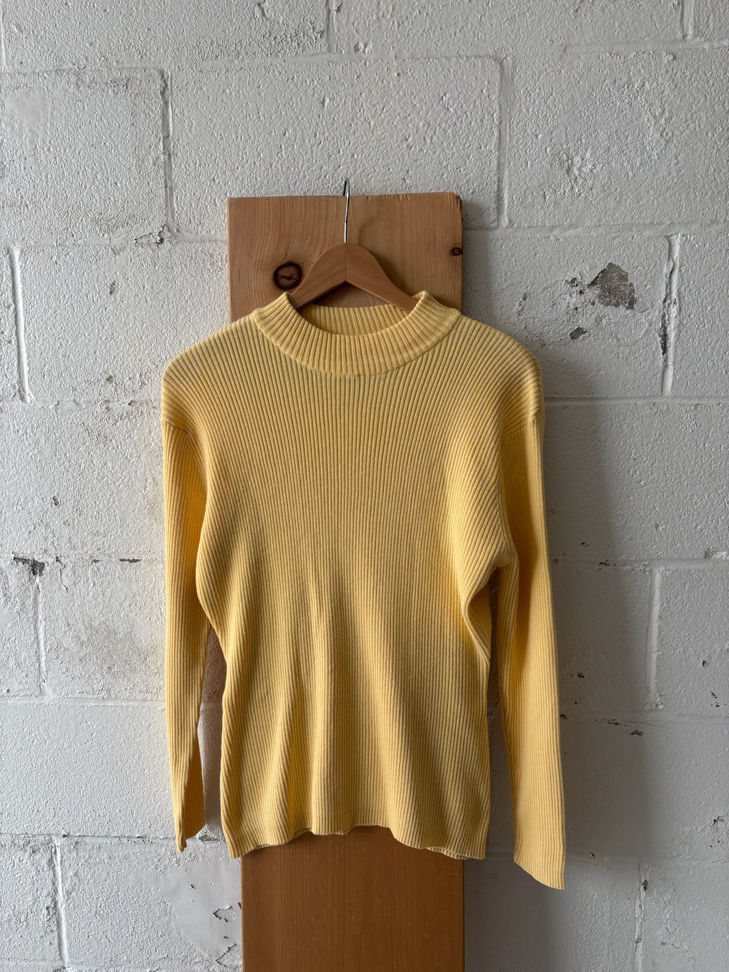 Yellow Ribbed Sweater : XL