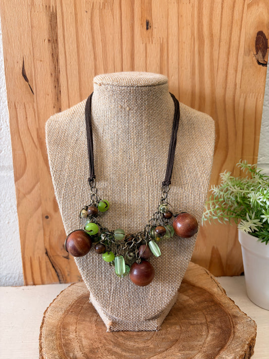 Chunky Earth Tone Beaded Necklace