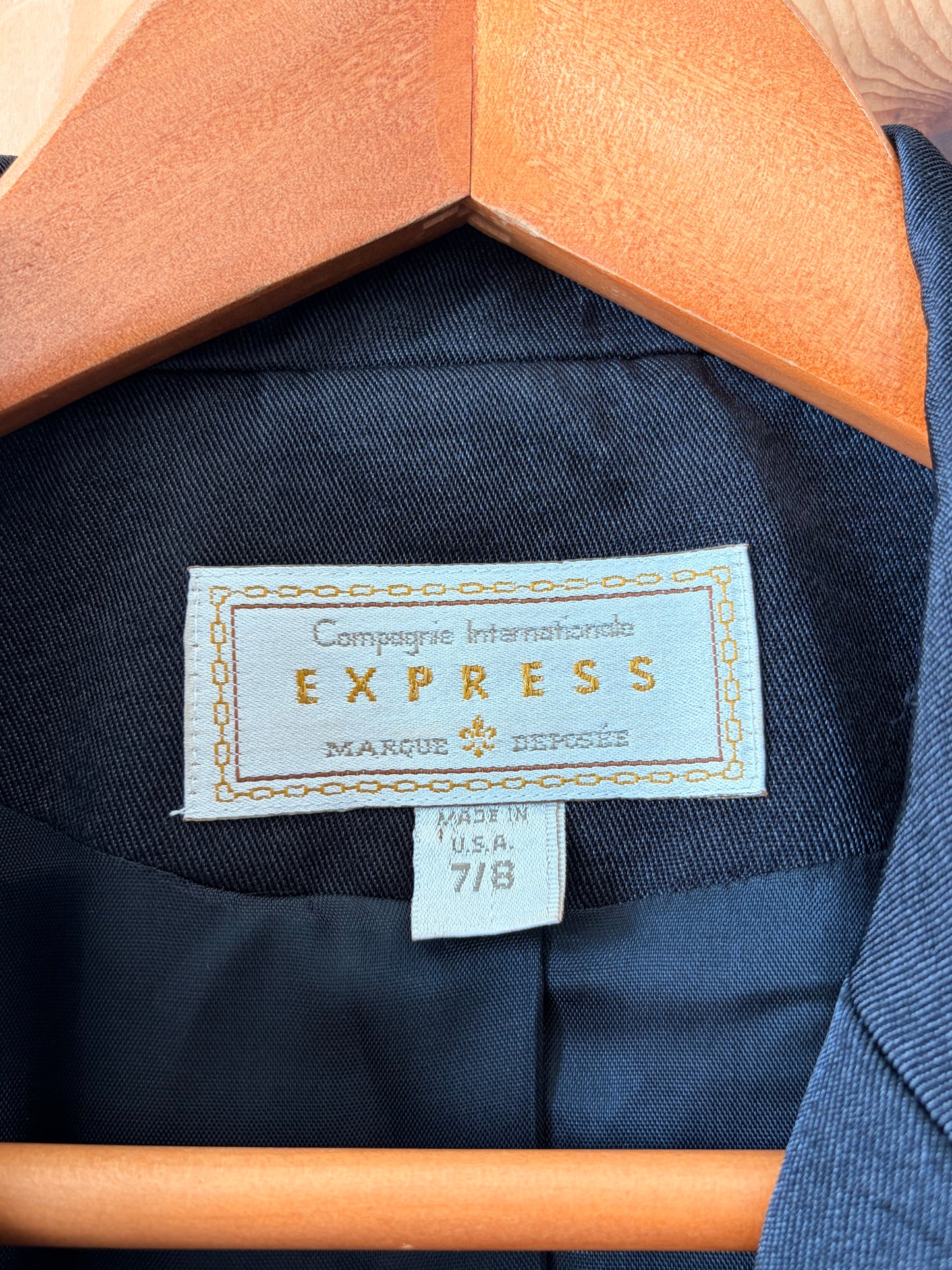 Vtg Express Black Blazer : 7/8