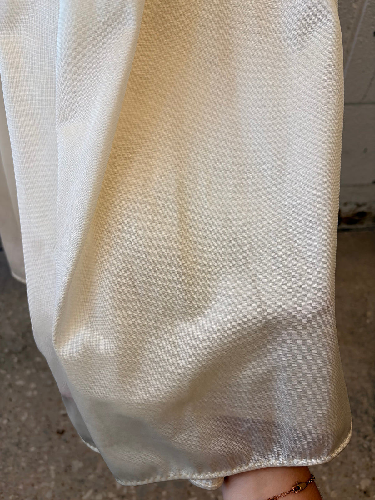 Vtg Lacey Ivory Nightgown : S
