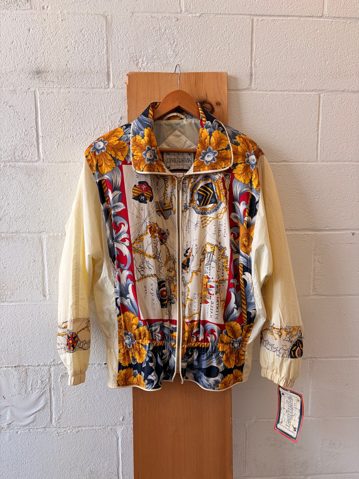 Vtg Winterset Nautical Map Windbreaker : XL