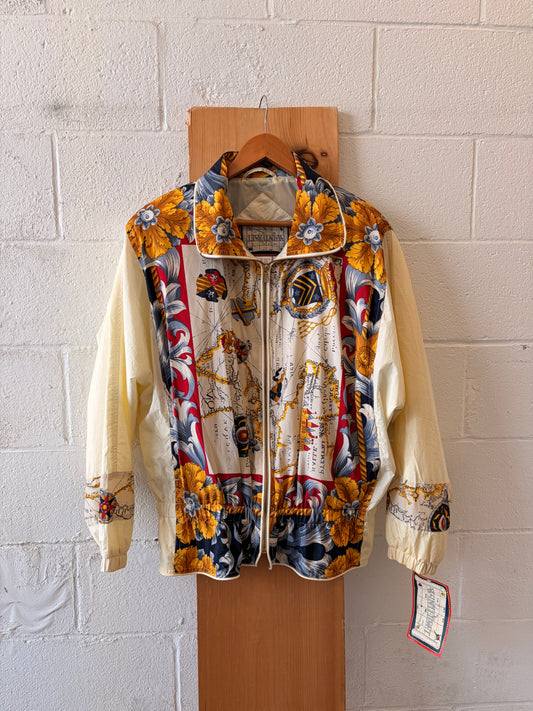 Vtg Winterset Nautical Map Windbreaker : XL