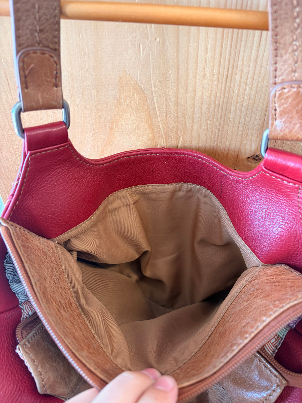 Autumn Red & Brown Purse