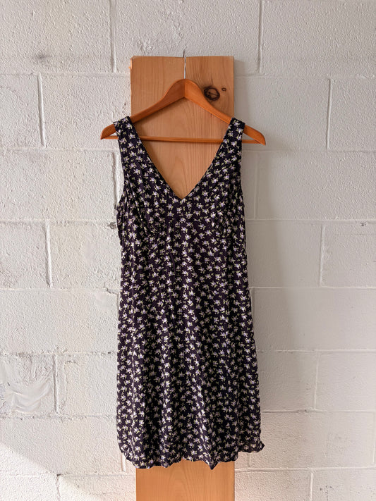 Purple Floral Patterned Dress : 14