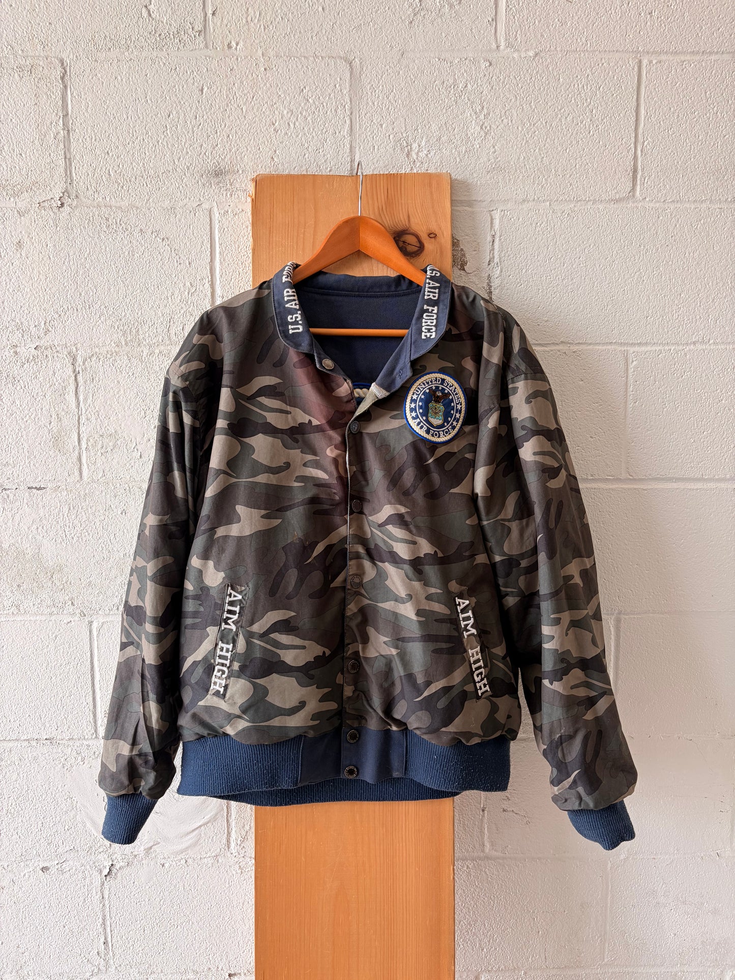 Vtg Reversible Air Force Flight Bomber Jacket : XL (As Is)