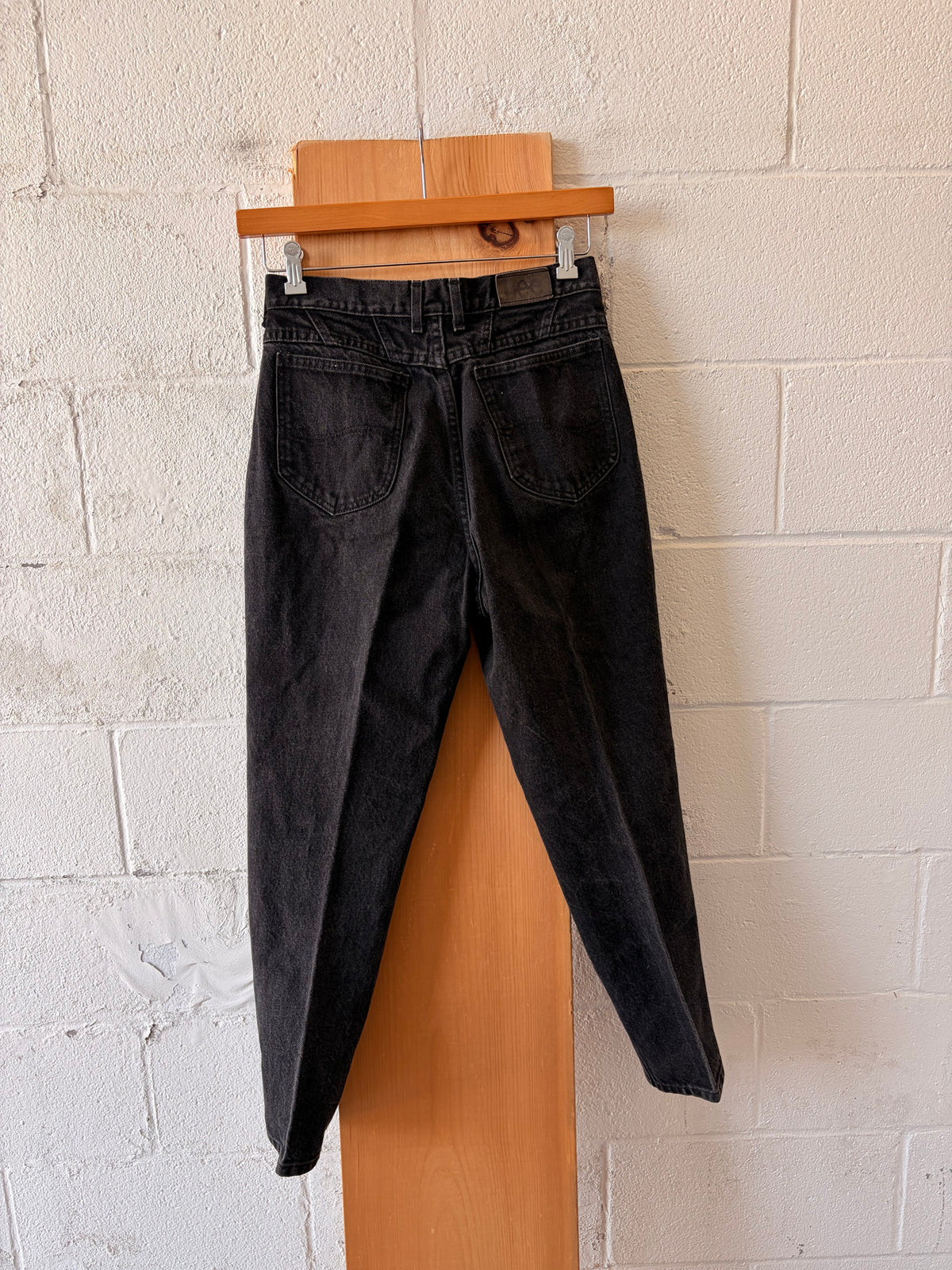 Vtg Tapered Black Lee Jeans : 12P