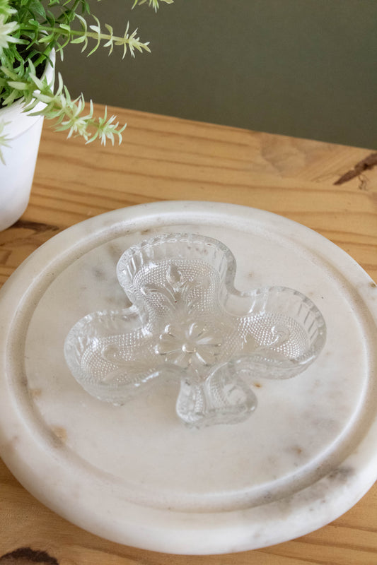 Glass Clover Dish