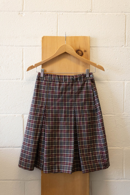 Vtg Plaid Pleated Skirt : XS