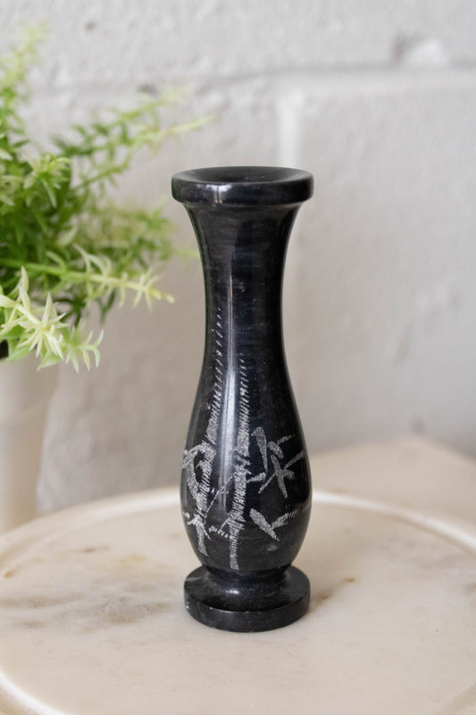 Tiny Black Stone Vase