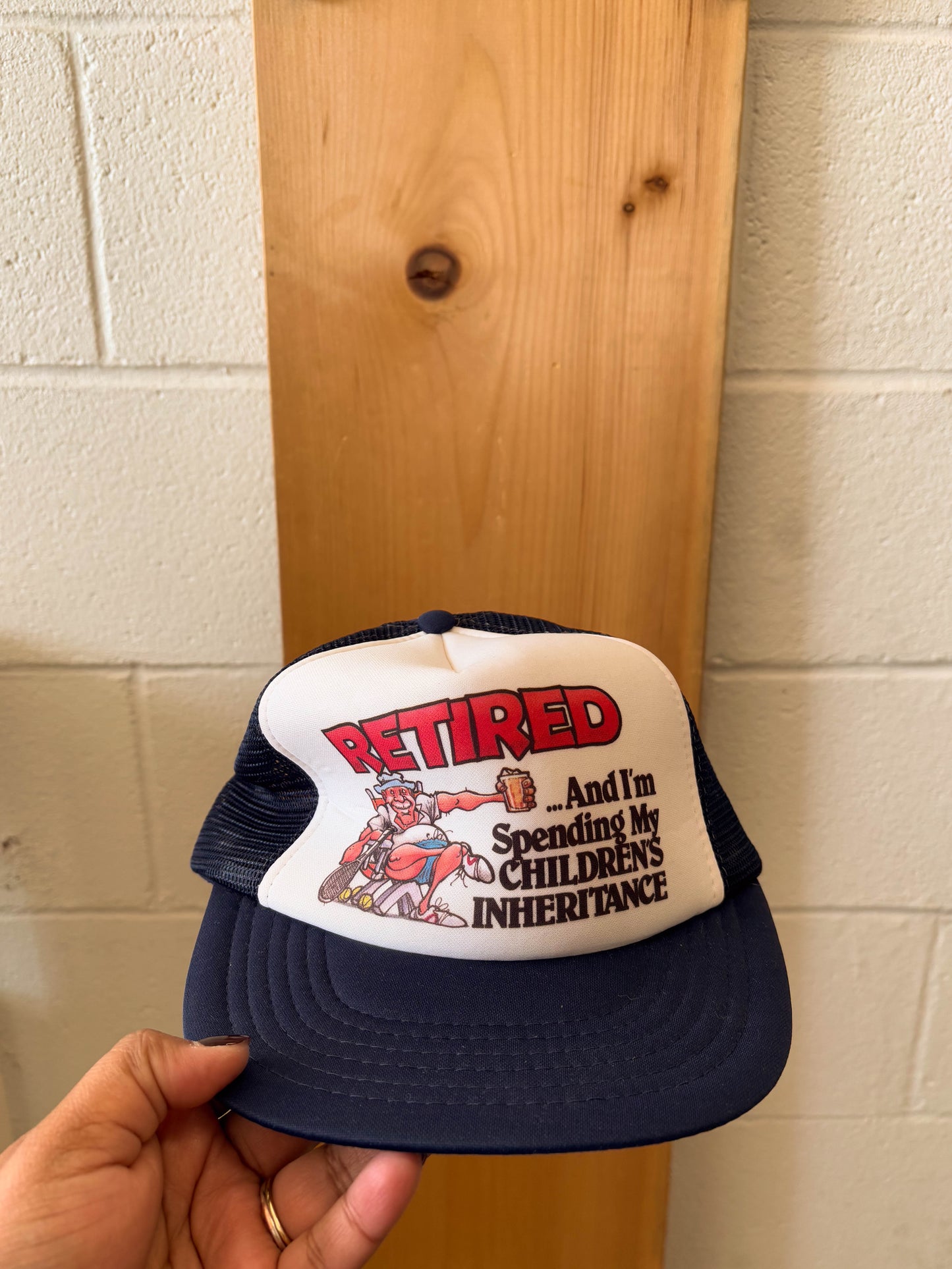 Vtg Retired Trucker Hat