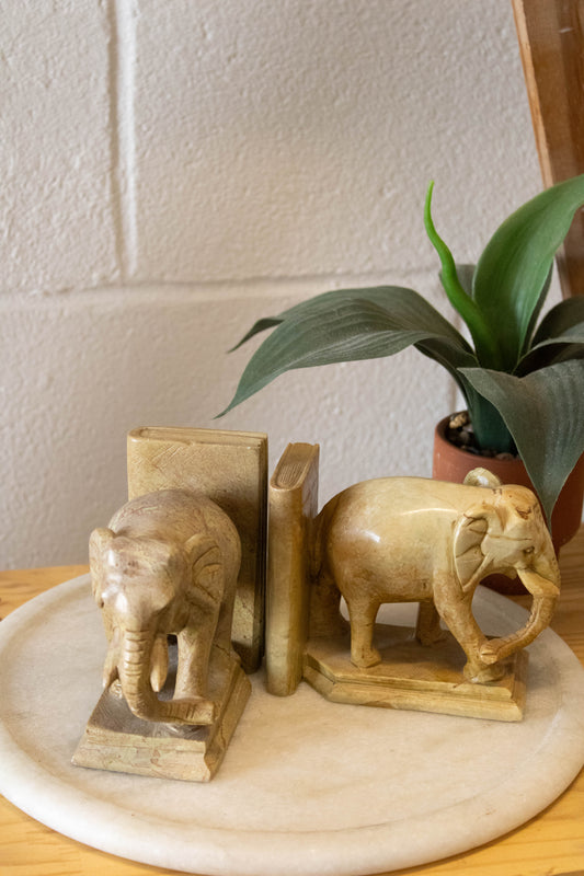 Stone Elephant Bookends (Local Pick Up Only)