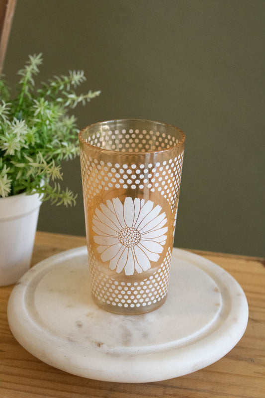 Vtg Daisy Dotted Glass (Local Pick Up Only)