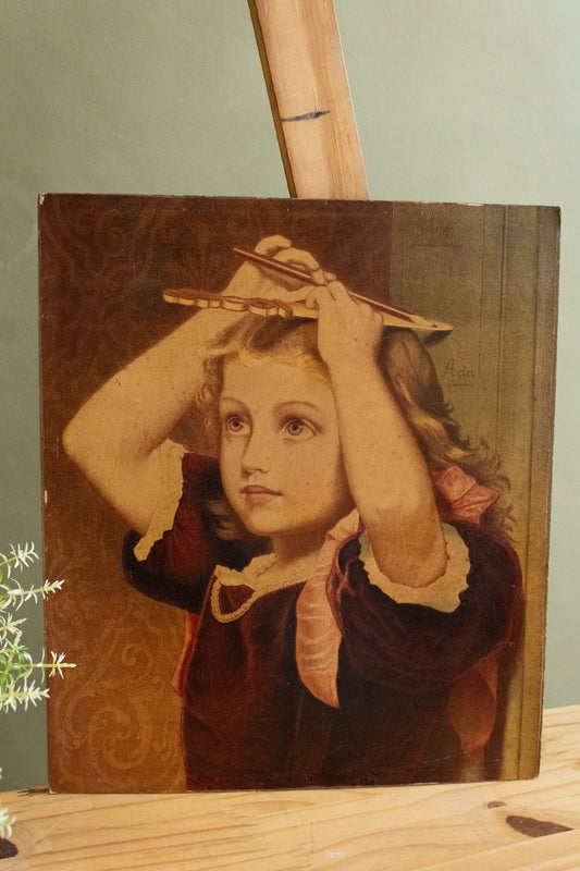 Vtg Print of Girl (Local Pick Up Only)