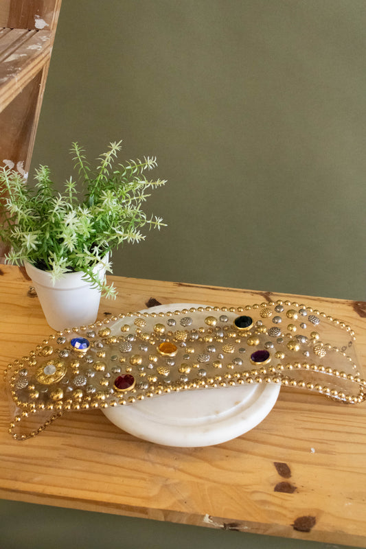 Clear Beaded 80s Belt