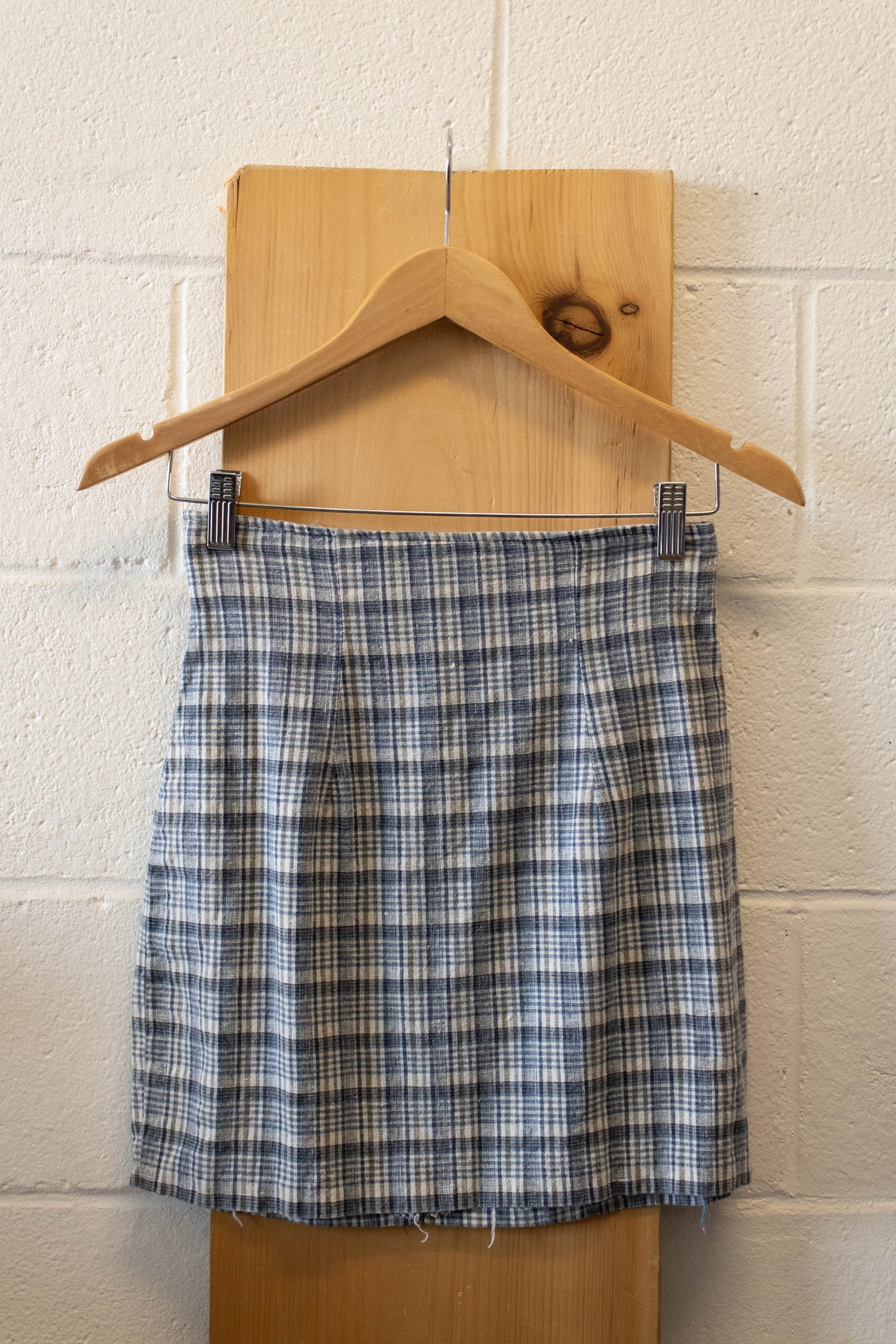 Vtg Blue Plaid Skirt : 7