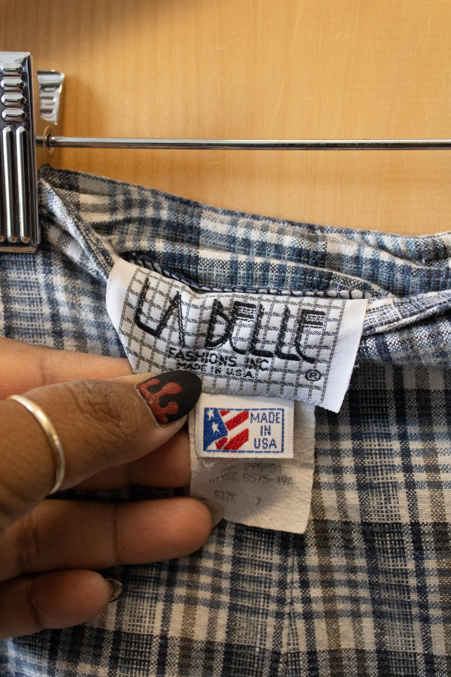 Vtg Blue Plaid Skirt : 7