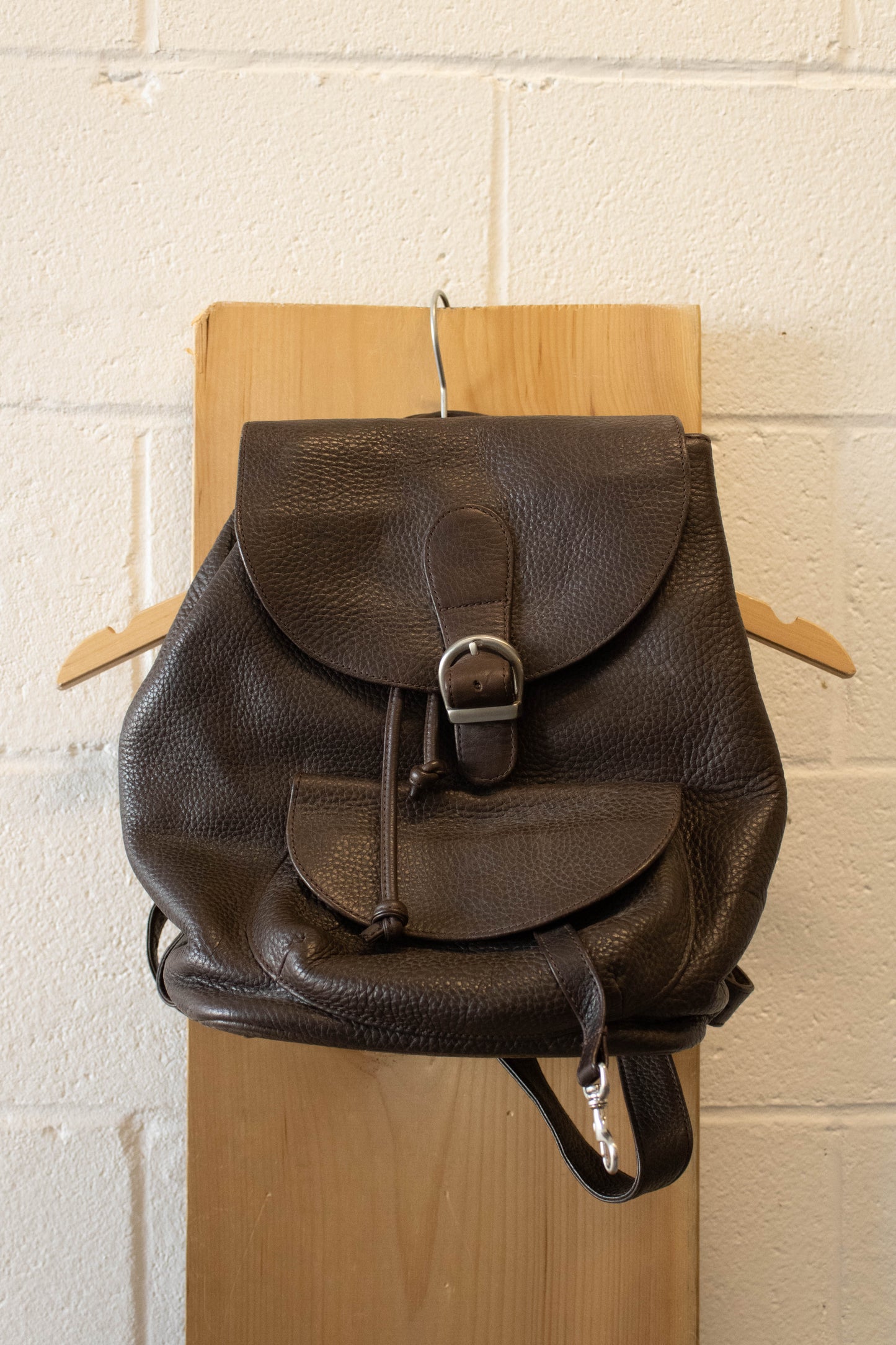 Brown Leather Backpack Bag