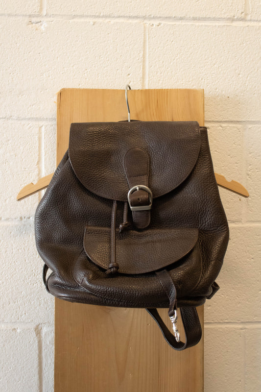 Brown Leather Backpack Bag