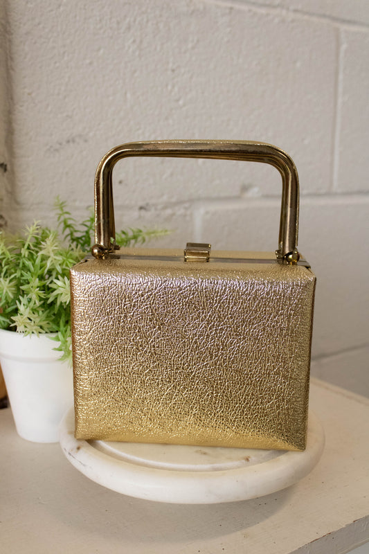 Gold Metallic Hand Bag