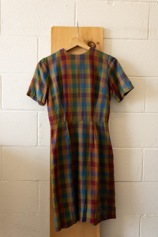 Colorful Plaid Dress : XS