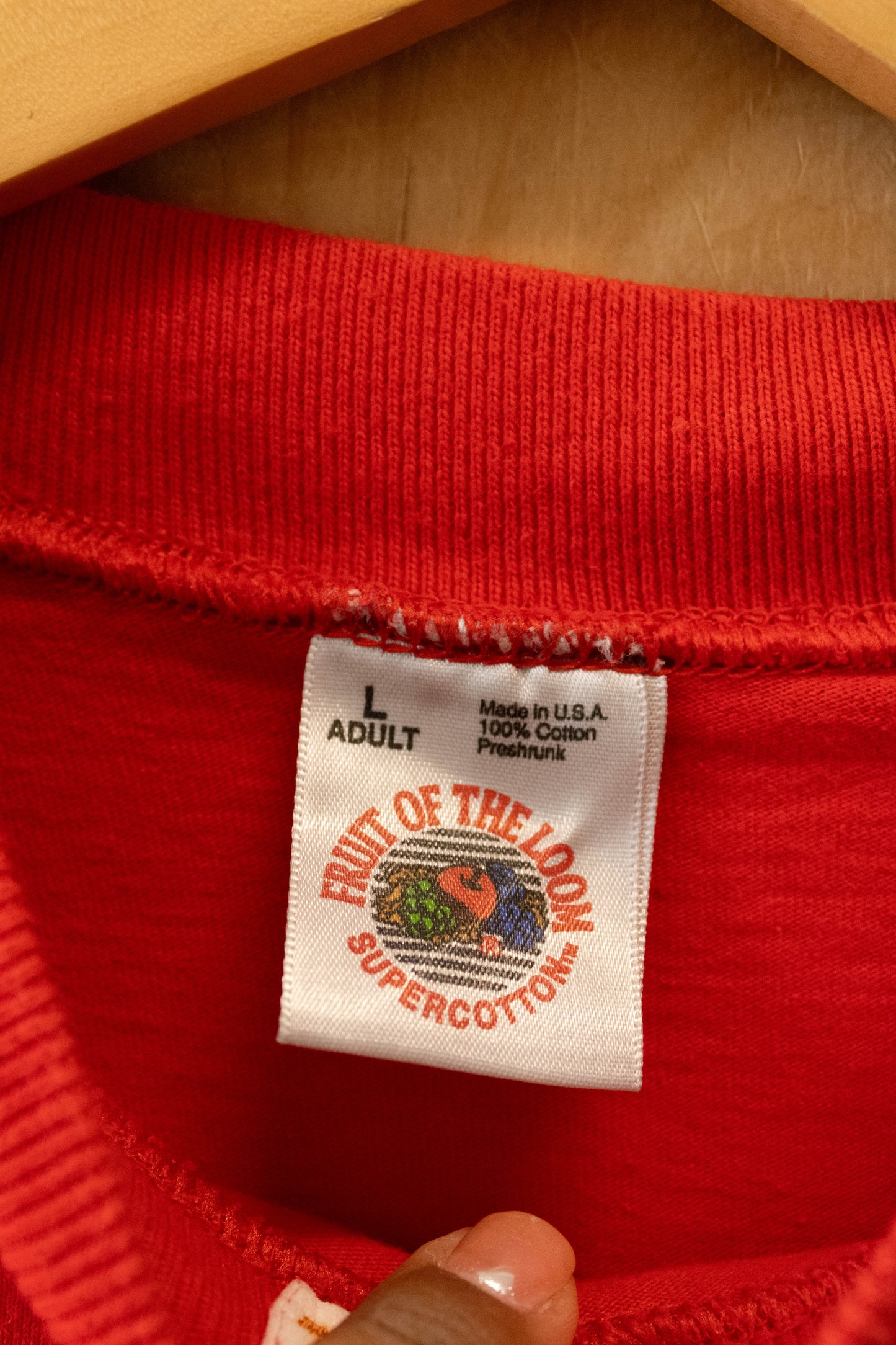 Red LSU Mock Neck : L