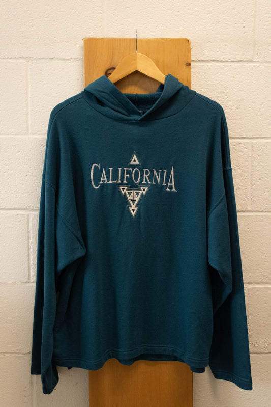 Teal California Hoodie : XL