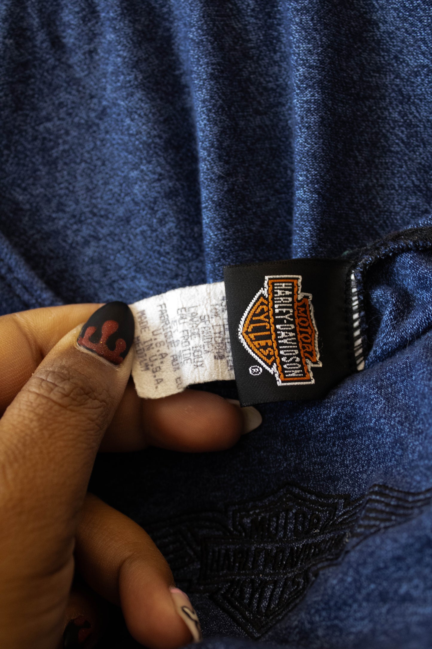 Blue Harley Davidson Bodysuit : M