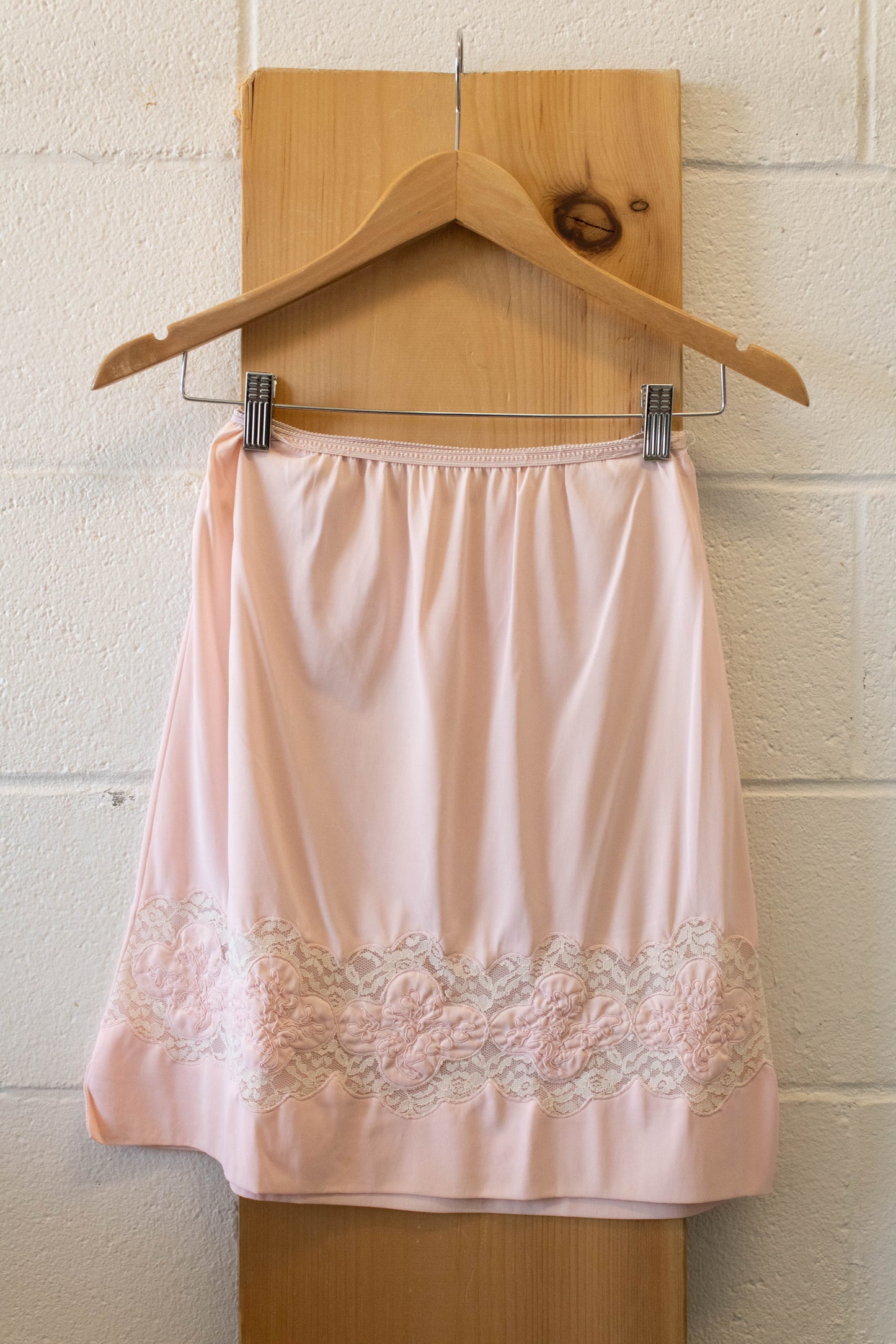 Vtg Light Pink Slip Skirt : S