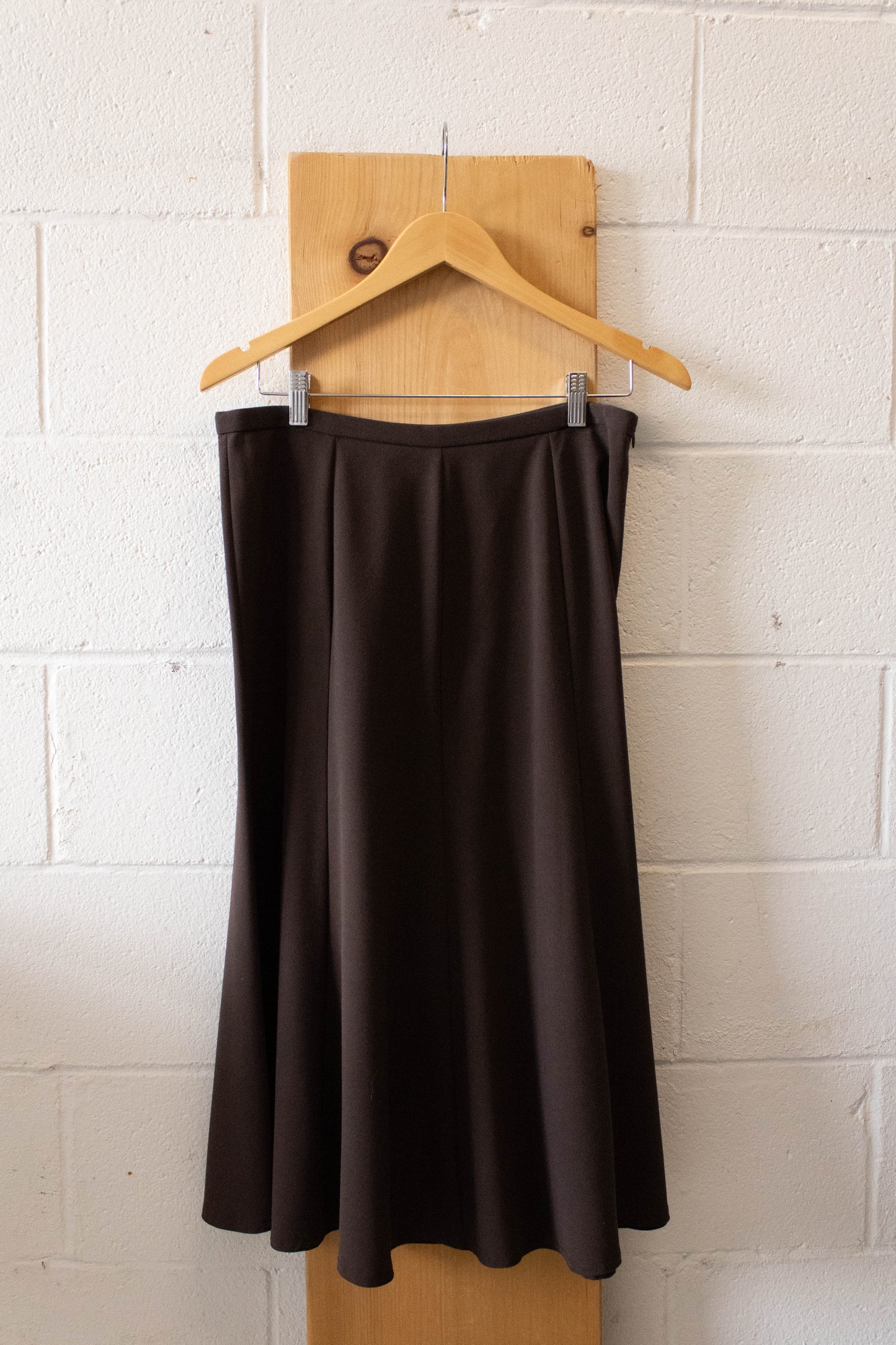 Vtg Brown Midi Skirt : 10
