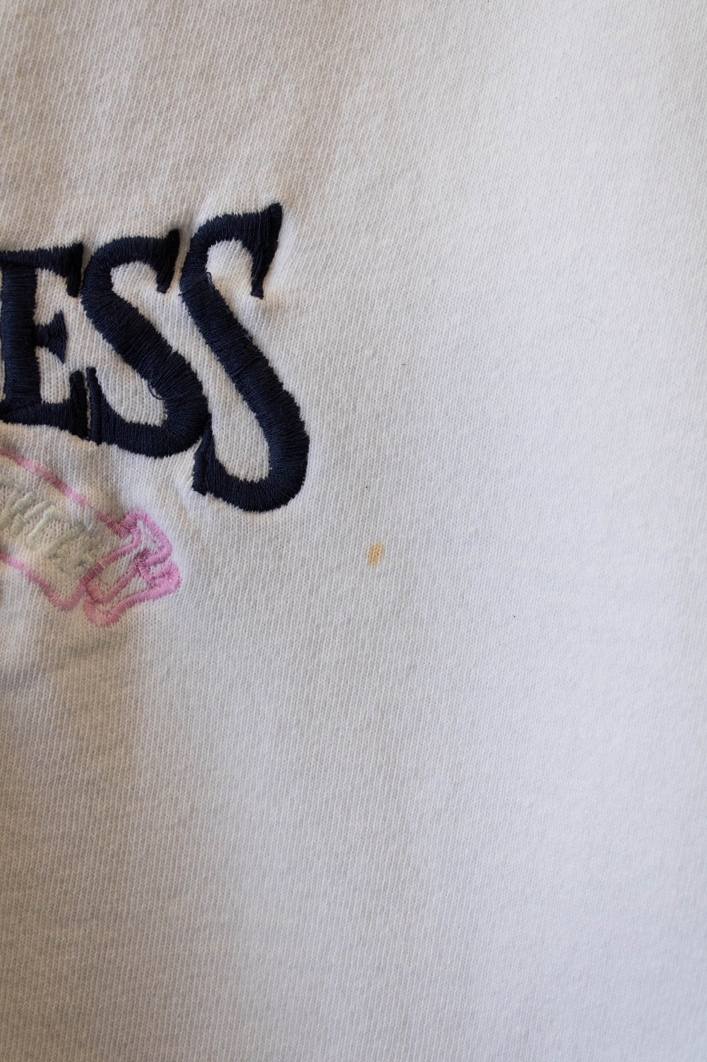 Vtg White Guess Crew : L