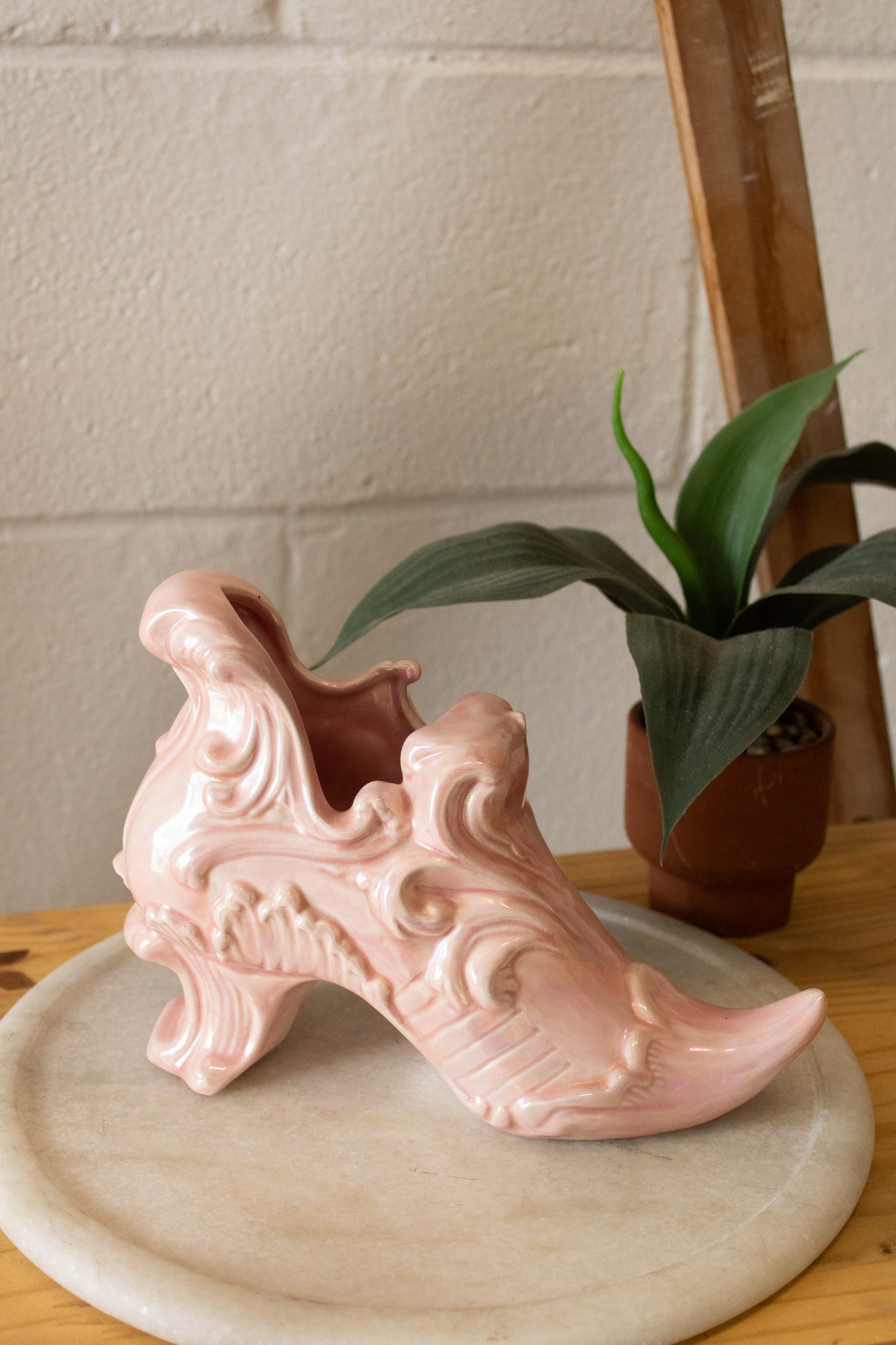 Pink Ceramic Shoe (Local Pick Up Only)