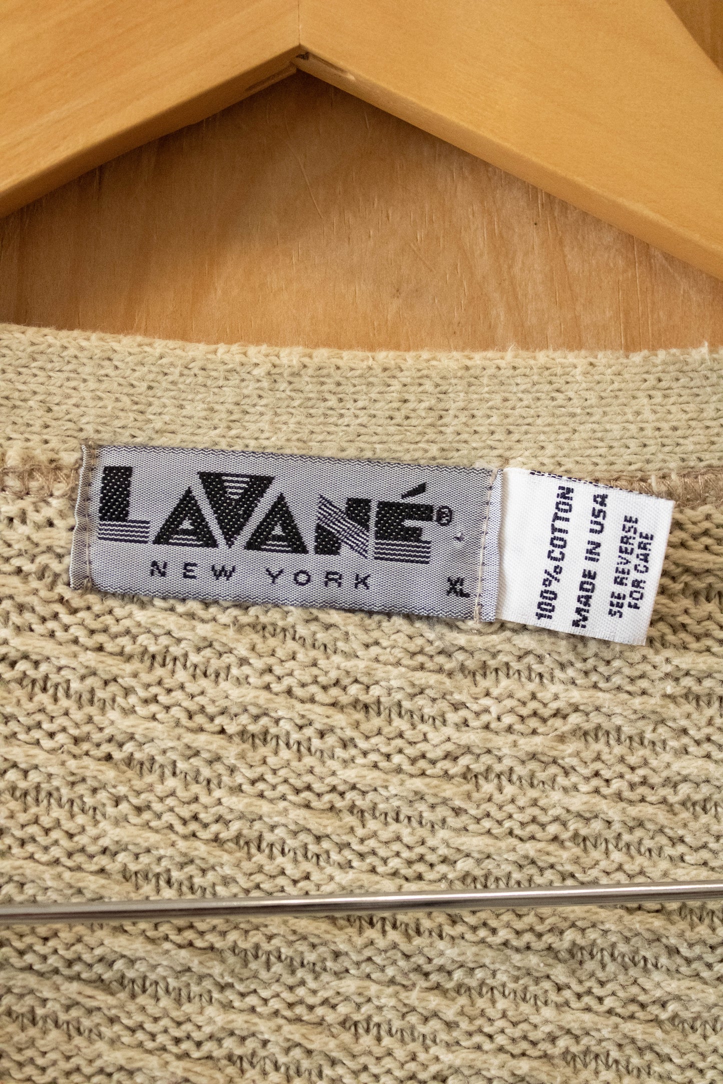 Vtg Tan Cardigan : XL