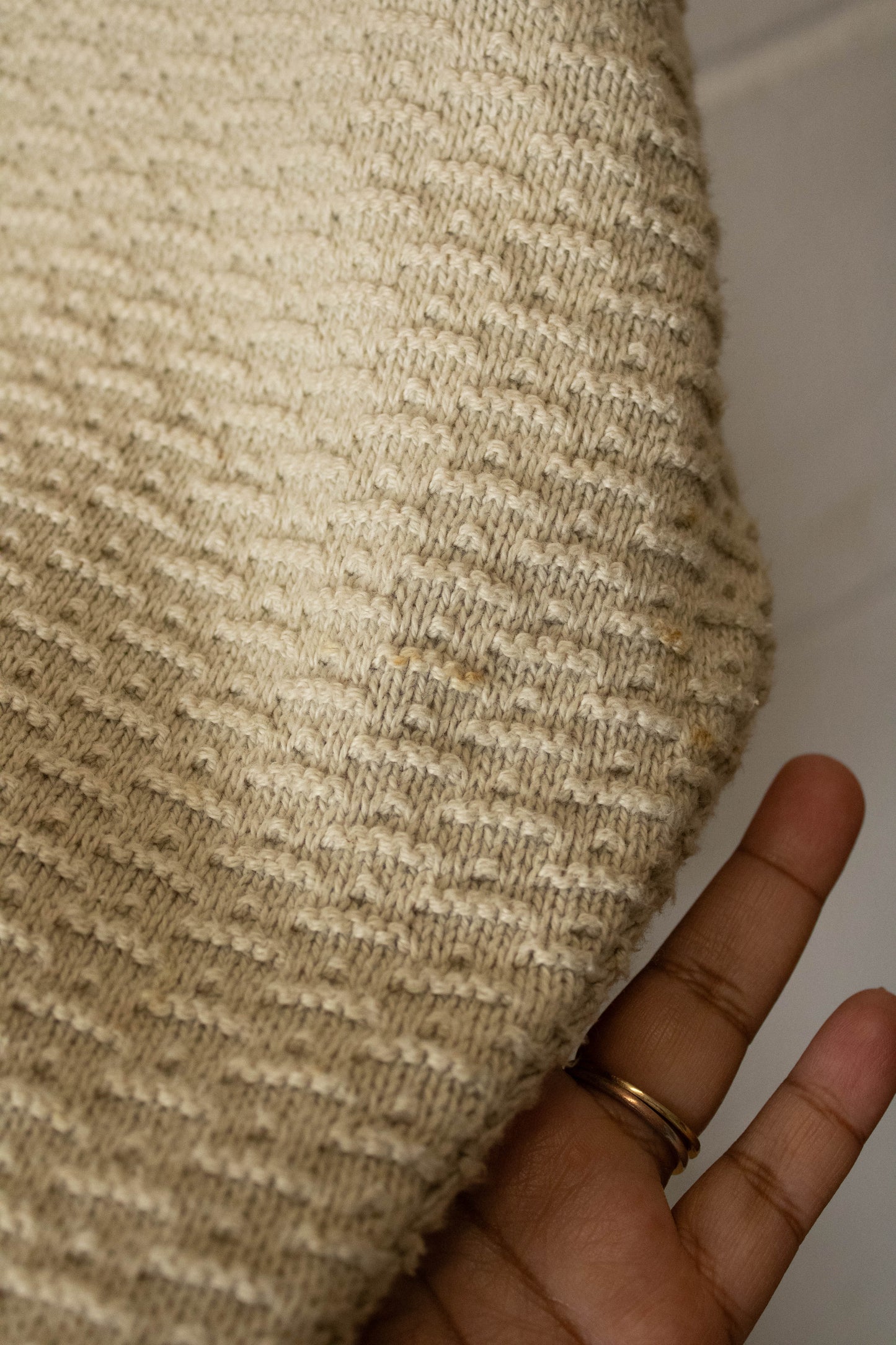 Vtg Tan Cardigan : XL