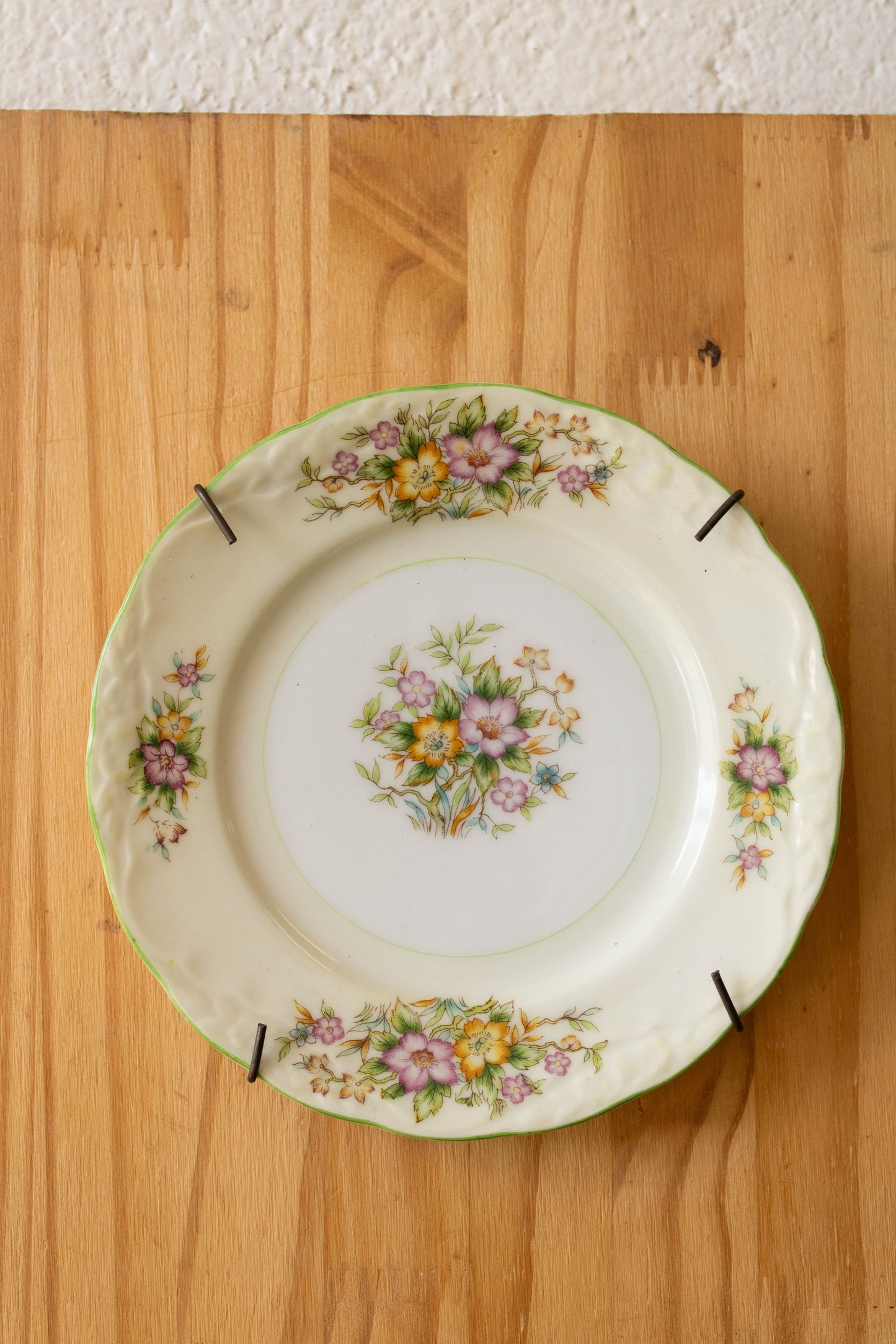 Pair Small Decorative Flower Plates