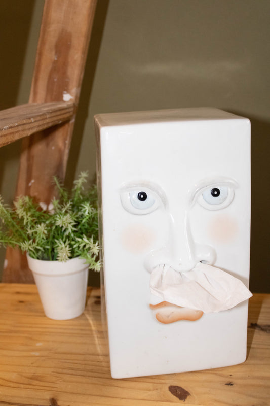 Vtg Sneezing Man Tissue Box Cover (Local Pick Up Only)