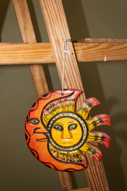 Wooden Sun and Moon