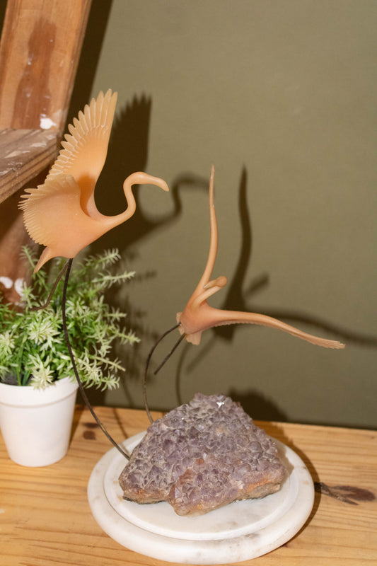 Vtg Flying Birds Sculpture (Local Pick Up Only)