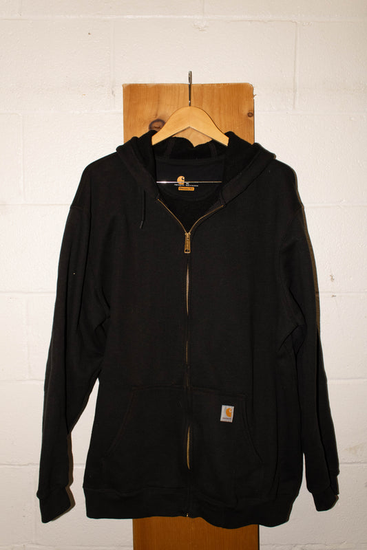 Black Carhartt Zip Up Hoodie : XL