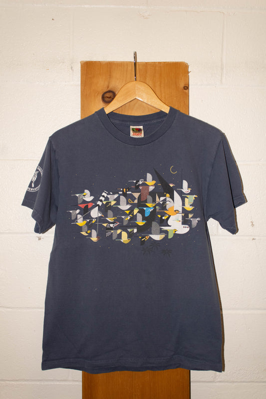 Blue Flying Birds Tee : M