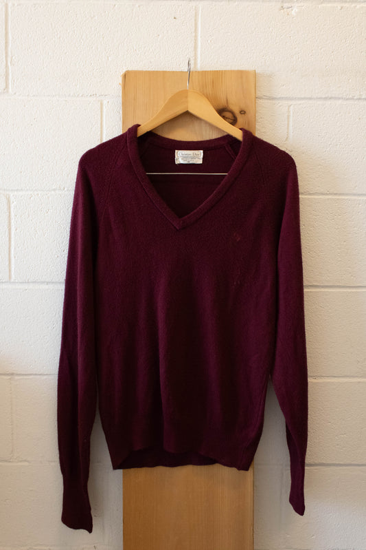 Vtg Dior V Neck Sweater : M