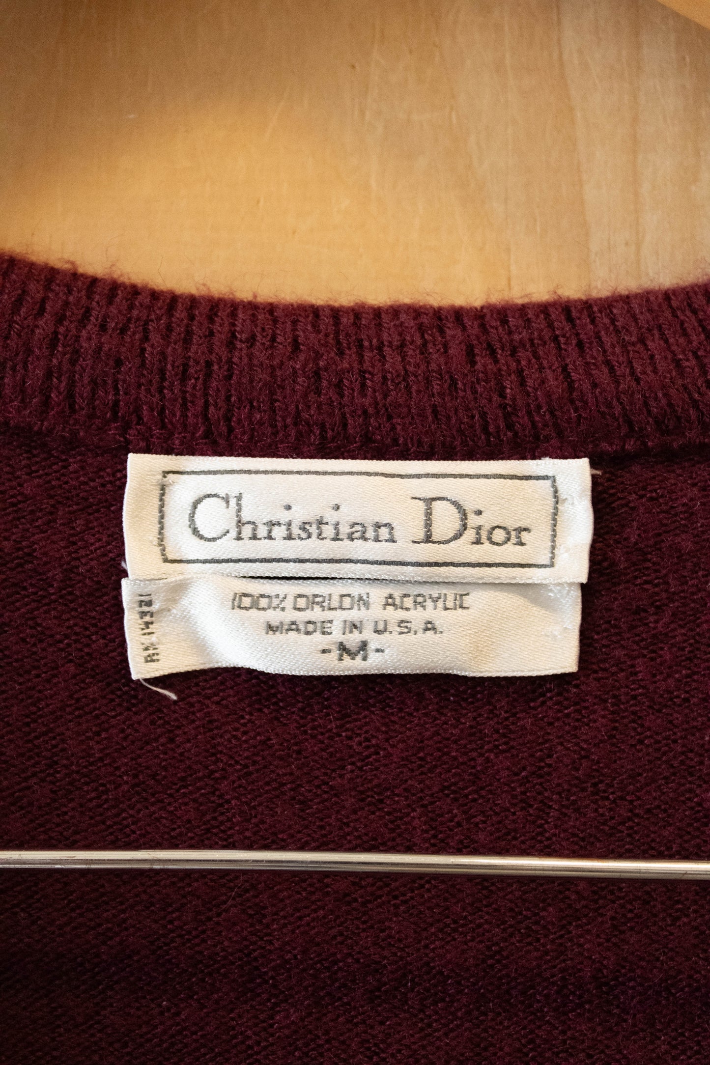 Vtg Dior V Neck Sweater : M