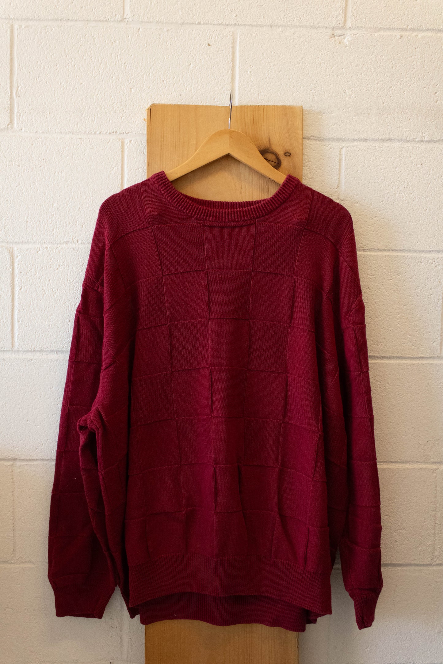 Red Squares Sweater : 3X