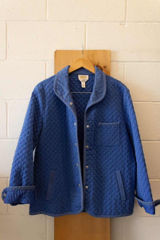 Vtg Royal Blue Quilted Jacket : L