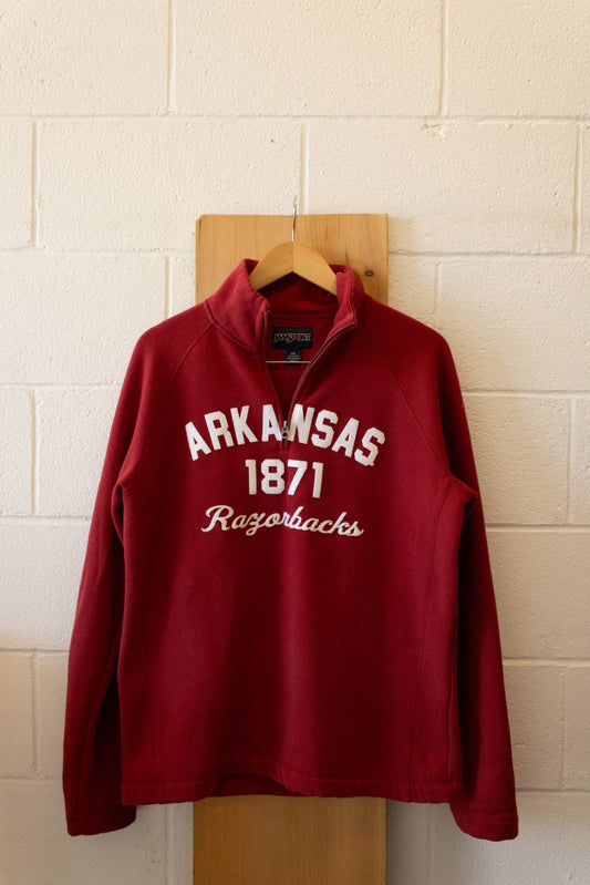 Arkansas Quarter Zip Crew : XXL