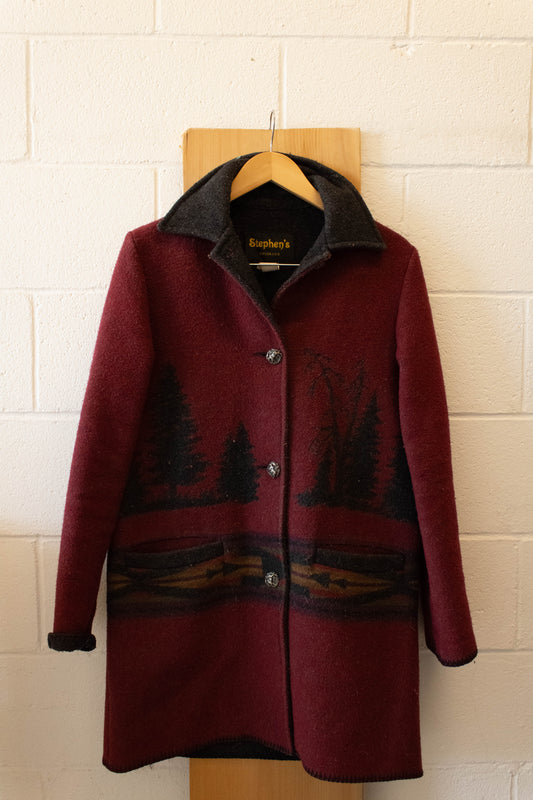 Vtg Red Nature Coat : S