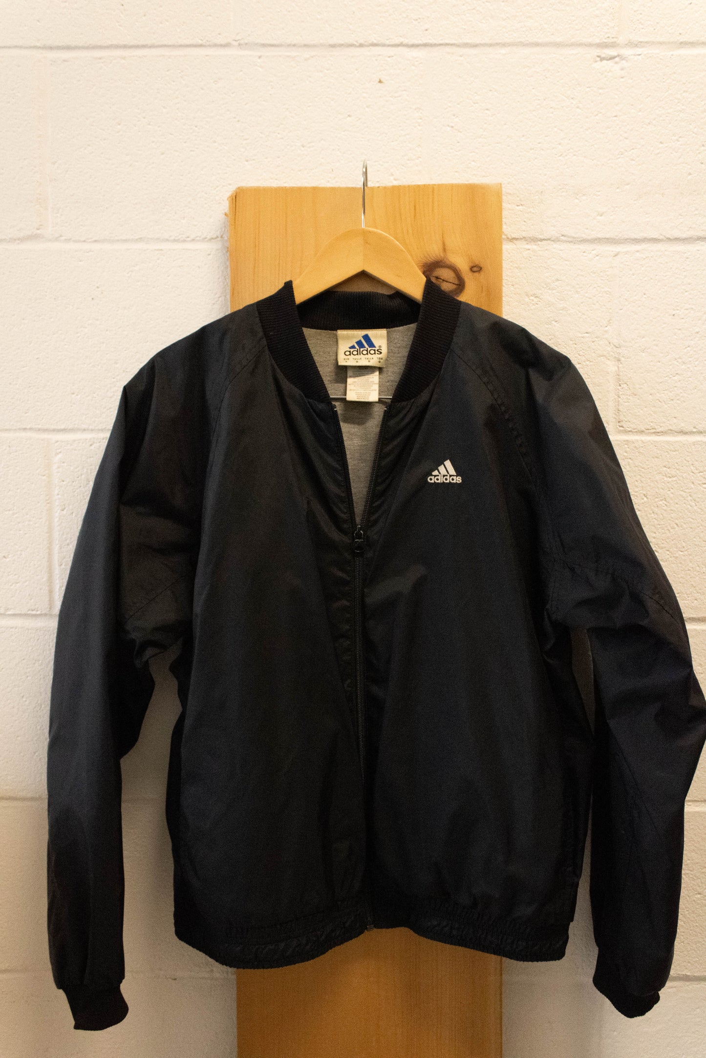 Black Adidas Zip Up Jacket : L